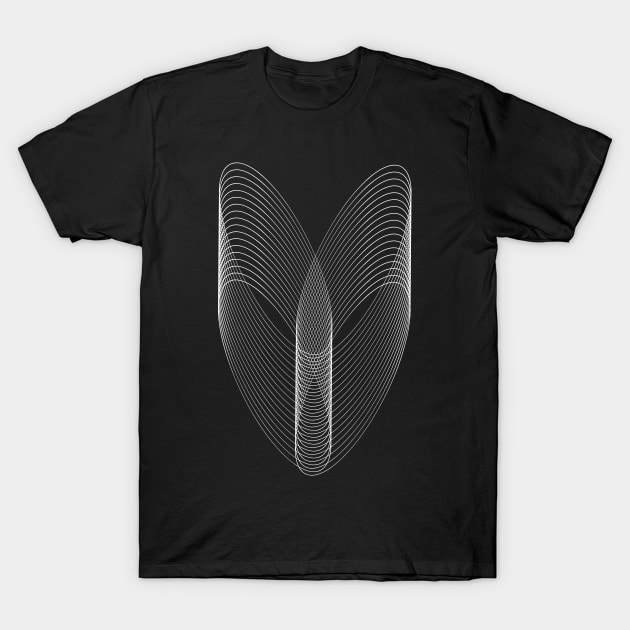 Harmonograph Heart T-Shirt by ValidOpinion